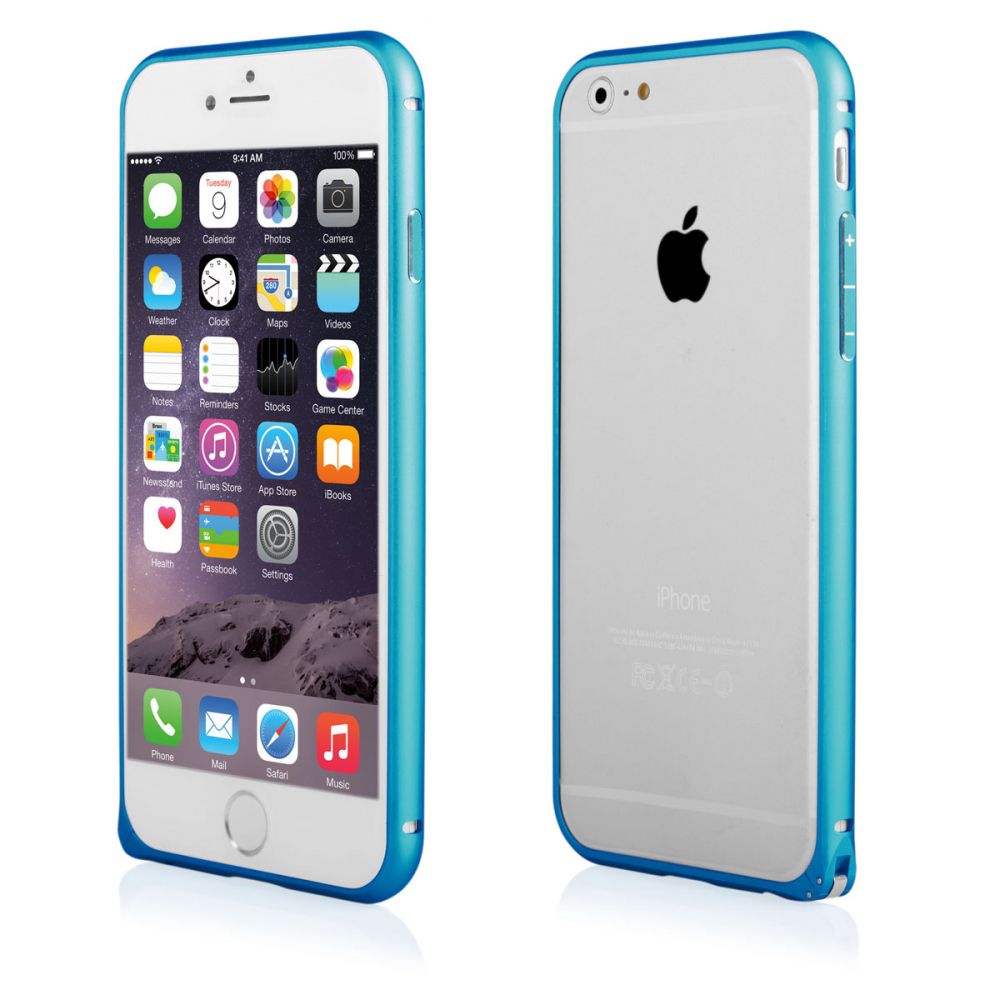 Pouzdro na iPhone 6 4.7" - Bumper metal - modré QULT Case