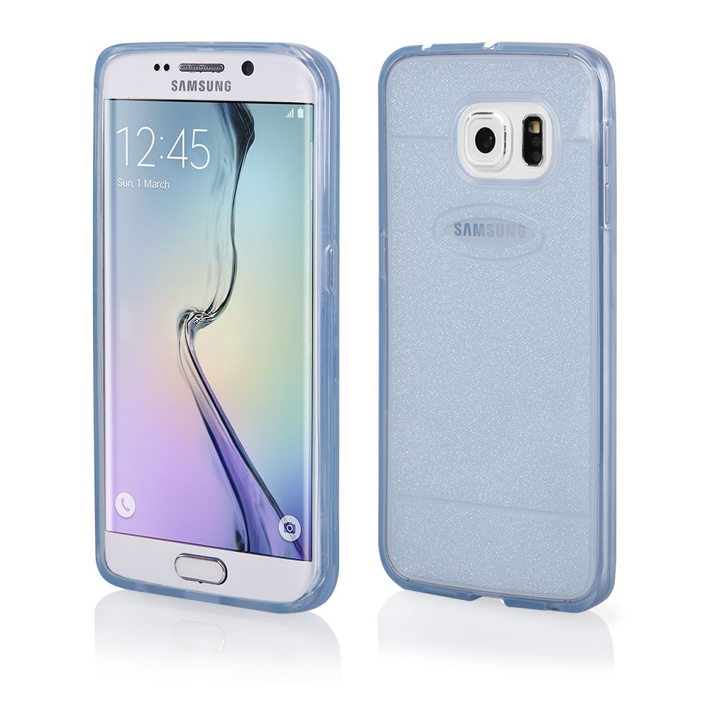 Pouzdro na Samsung G928 S6 EDGE+ - SHINE (zadní kryt) - modré QULT Case