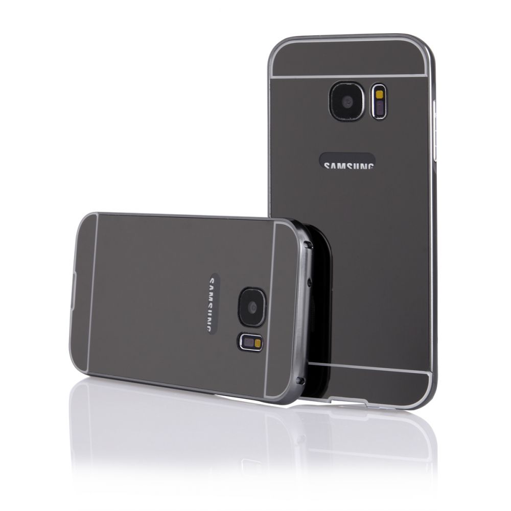 Pouzdro na Samsung G930 S7 - LUXURY+GLASS MIRROR šedé QULT Case
