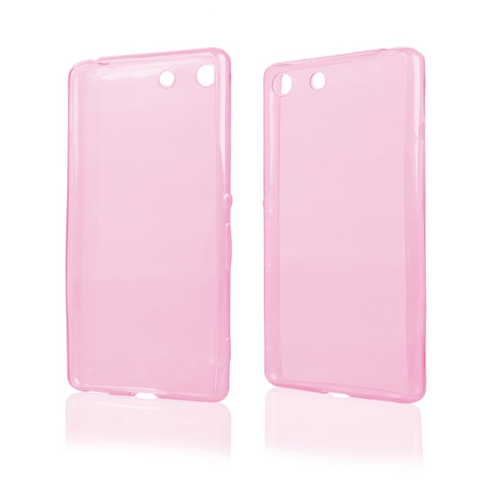 Pouzdro na Sony Xperia M5 - "FITTY" (zadní kryt) - růžové Jelly Case