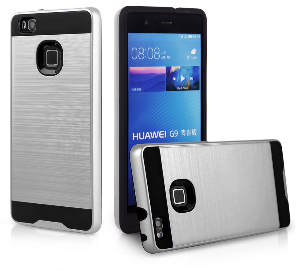 Pouzdro na Huawei P9 Lite - MOTOMO - stříbrné Jelly Case