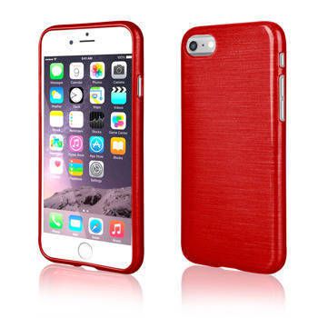 Pouzdro na iPhone 7 - "METALLIC JELLY COVER" - červené EGO Mobile