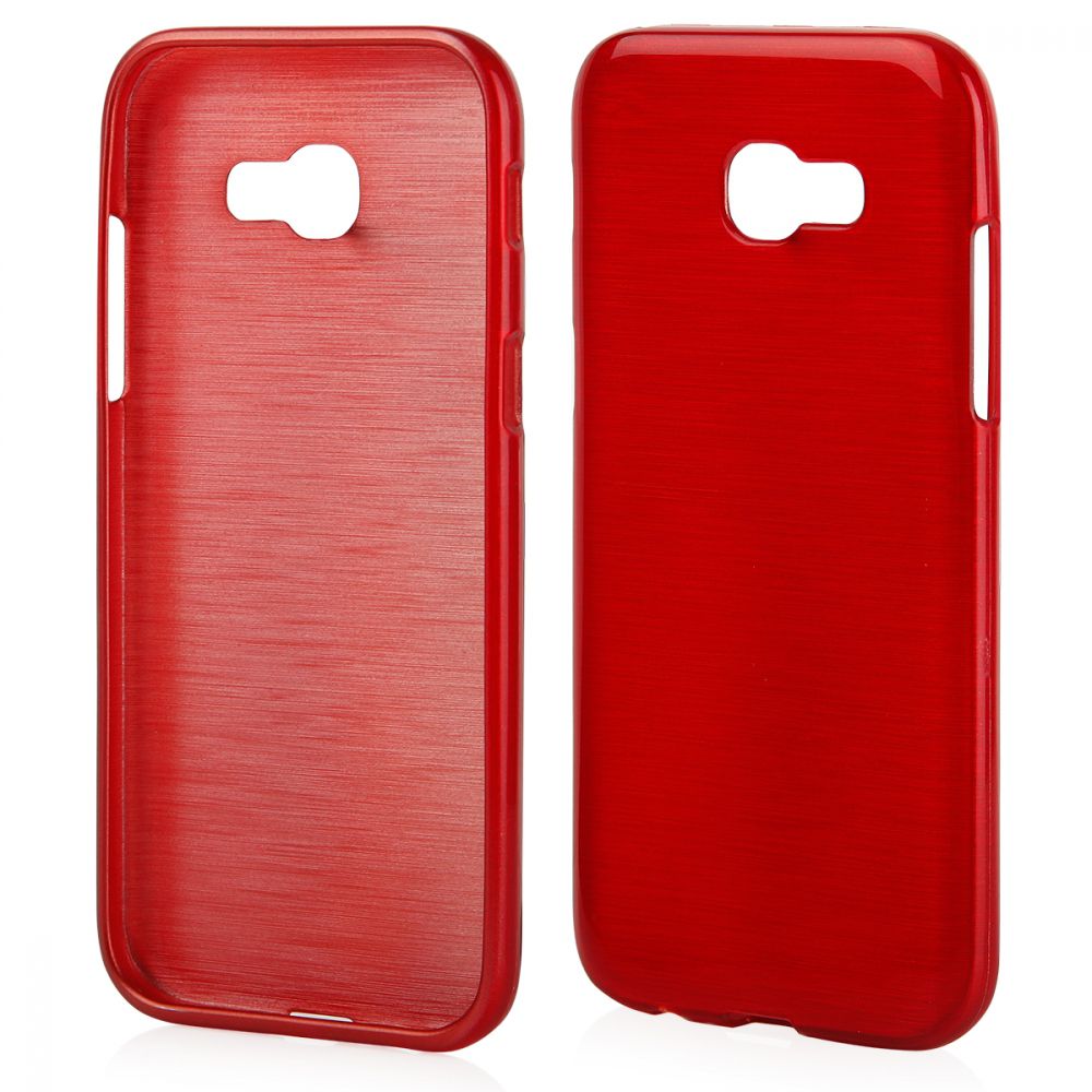 Pouzdro na Samsung A520 A5 2017 - "METALLIC JELLY COVER" - červené EGO Mobile