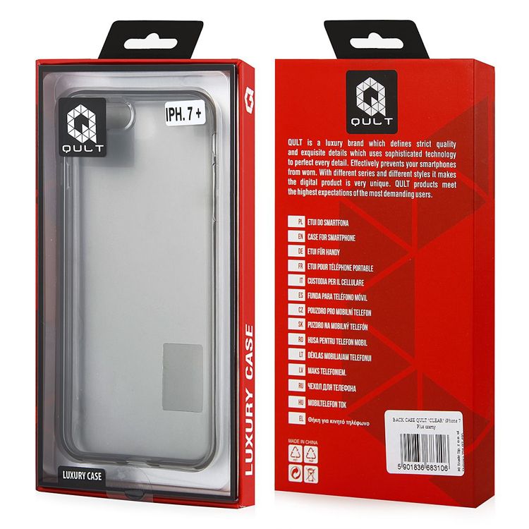 Pouzdro Qult na Samsung G935 S7 EDGE Jelly průhledné černé QULT Case