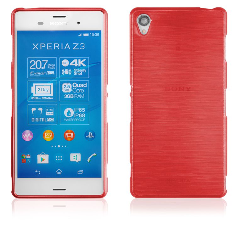 Pouzdro EGO Mobile na Sony Xperia Z3 (D6653) Metallic červené