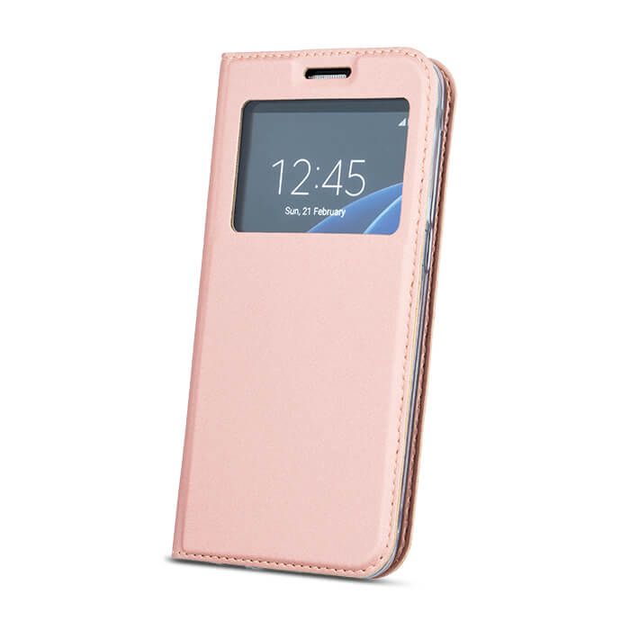 Pouzdro Sligo Smart pro Huawei Y7 Look růžové Sligo Case