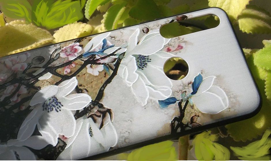 Pouzdro Funny Case pro Huawei P Smart Z - Flowers 3D - bílé