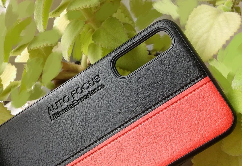 Pouzdro Autofocus na Samsung A50 A505 - černo-červené Jelly Case