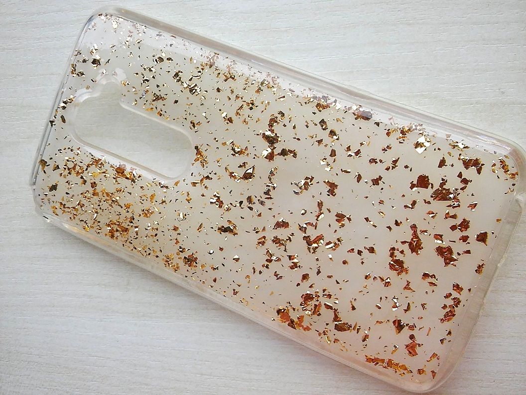 Pouzdro Jelly case na LG G2 - Třpytky - zlaté
