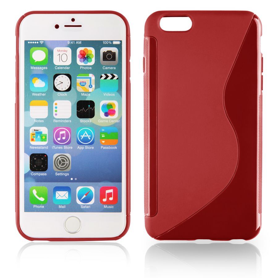 S Case pouzdro iPhone 4 / 4s - červené transparent