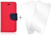 Pouzdro Fancy Case na Xiaomi Mi 6 + sklo - červené
