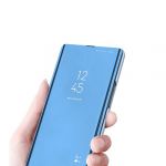 Pouzdro Sligo na Huawei P Smart 2020 - Clear View - modré Sligo Case