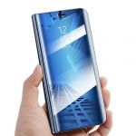 Pouzdro Sligo na Huawei P Smart 2020 - Clear View - modré Sligo Case