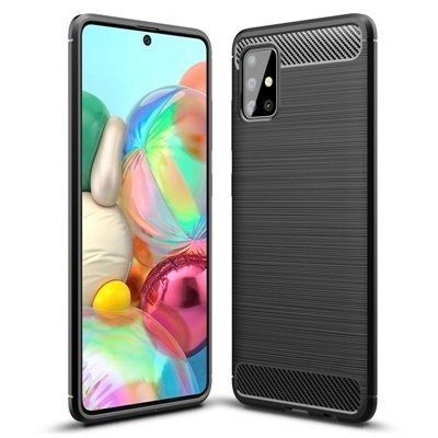 Pouzdro Jelly Case na Samsung A31 - Carbon LUX - černé