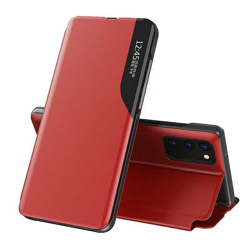 Pouzdro Smart Flip na Samsung S21 Ultra - červené Sligo Case