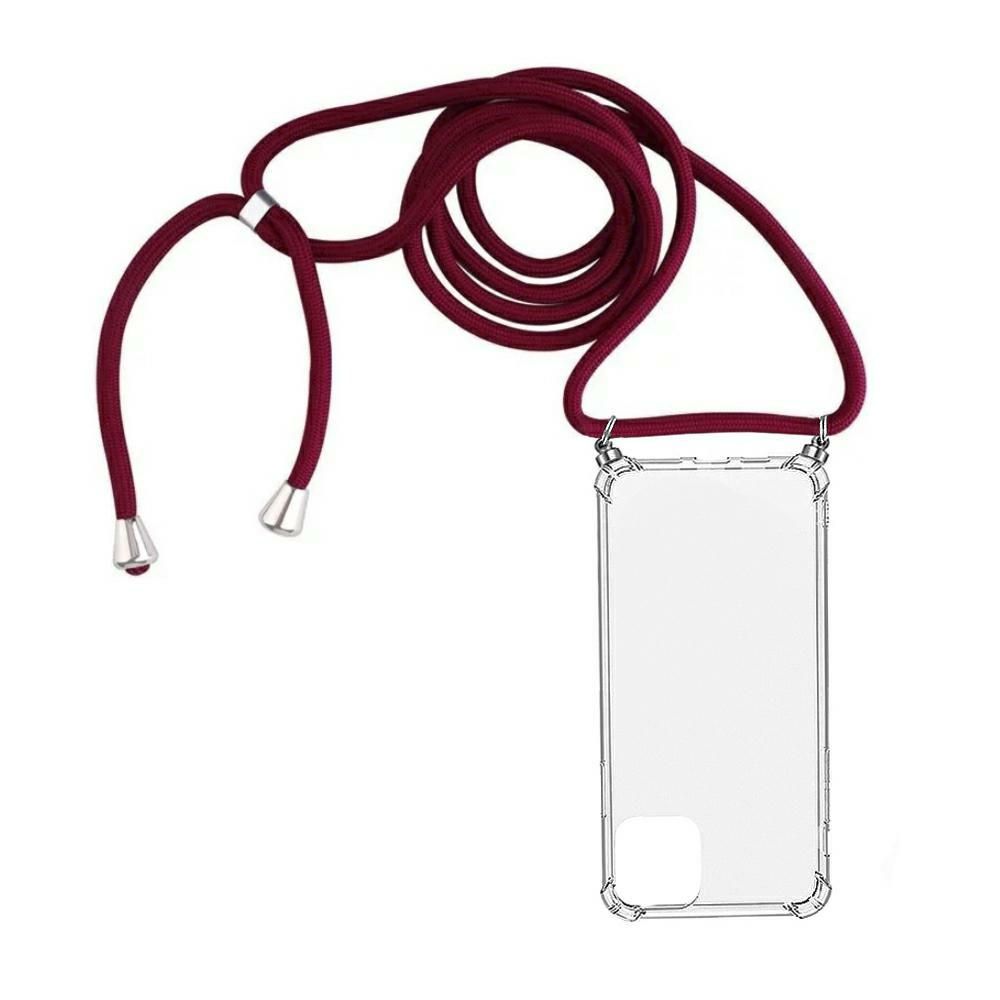 Pouzdro Rope Case na Samsung M31S na krk - červené Jelly Case