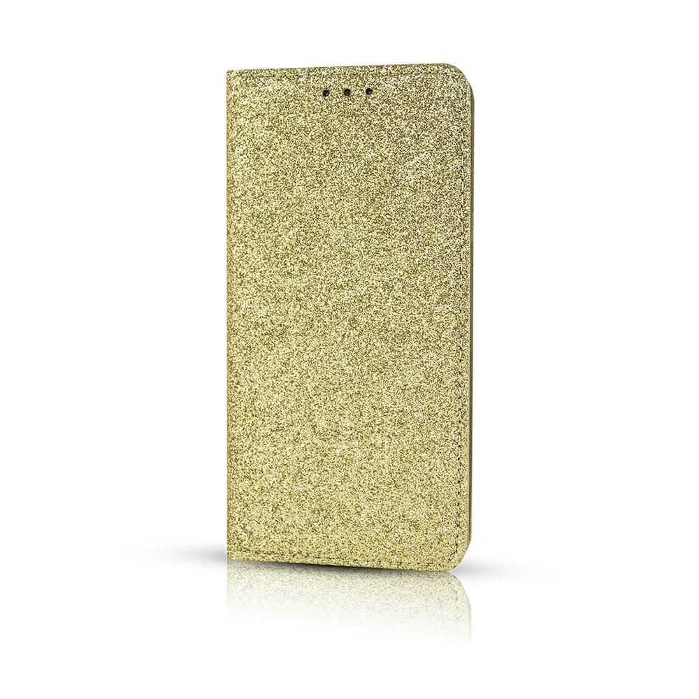 Pouzdro Sligo Case na Samsung S10E - zlatý brokát