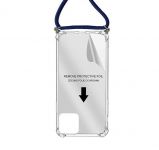 Pouzdro Rope Case na Samsung M51 na krk - modré Jelly Case