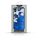 Pouzdro MFashion na Samsung A60 - 3D květy - modré