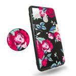 Pouzdro MFashion na Samsung A72 - 3D květy - černé