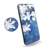 Pouzdro MFashion na Samsung A72 - 3D květy - modré