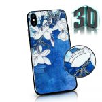 Pouzdro MFashion na Huawei Y5P - 3D květy - modré