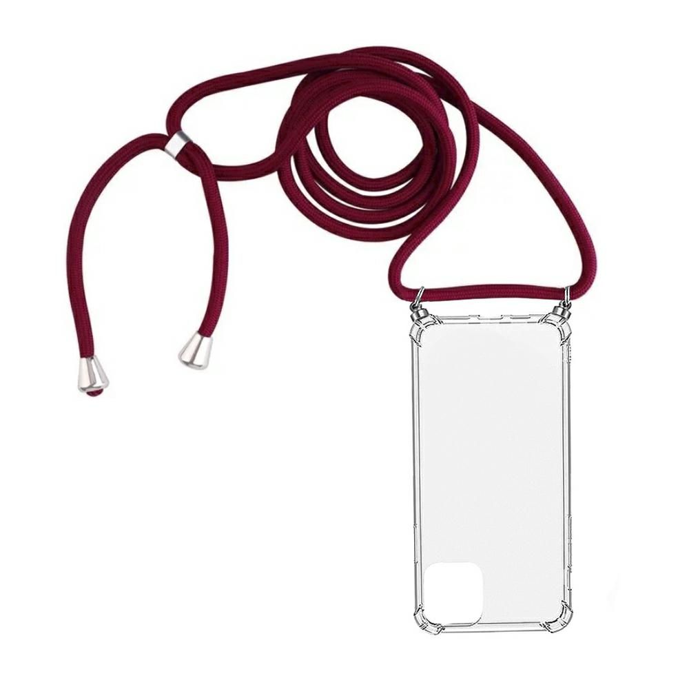 Pouzdro Rope Case na Huawei P40 Lite 5G na krk - červené Jelly Case