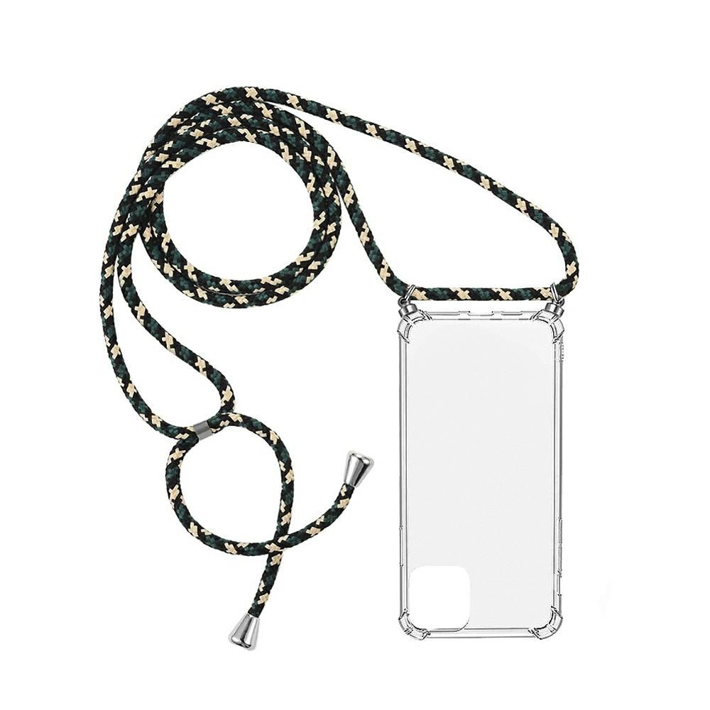 Pouzdro Rope Case na Huawei P40 Lite 5G na krk - zelené Jelly Case
