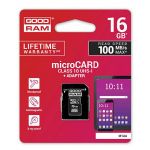 Paměťová karta microSD 16GB Class 10 UHS + adaptér 100MB/s