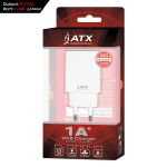 Síťová nabíječka ATX USB 1A bílá U03 Atrax