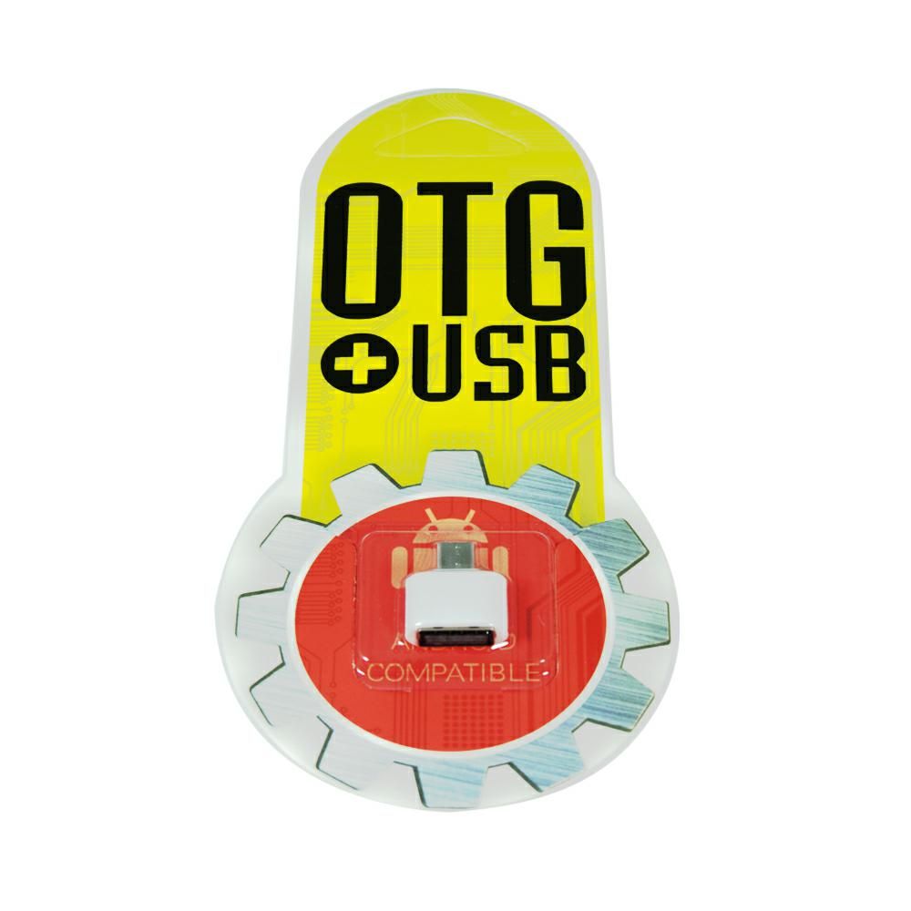 Adaptér OTG USB - microUSB - bílý OEM
