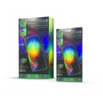 Fluorescenční tvrzené sklo pro iPhone 13 Mini - zelené Luminous