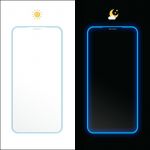 Fluorescenční tvrzené sklo pro iPhone 13 PRO Max - modré Luminous