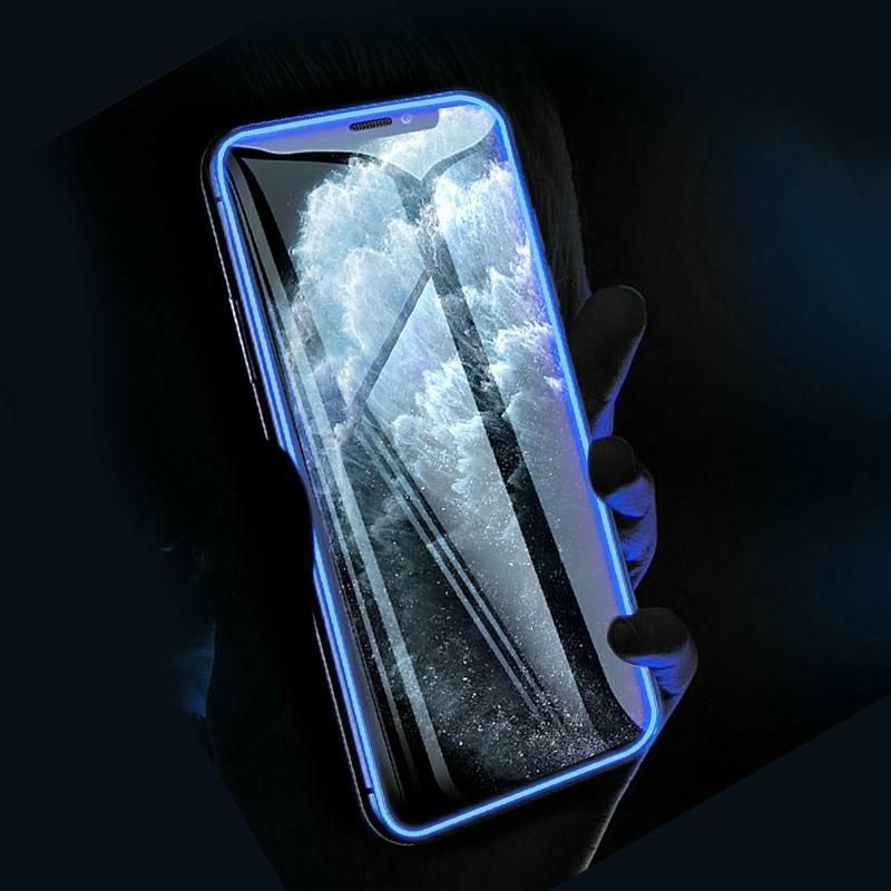 Fluorescenční tvrzené sklo pro iPhone XR 6.1" - modré Luminous
