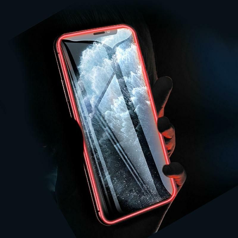 Fluorescenční tvrzené sklo pro iPhone 13 Mini - červené Luminous