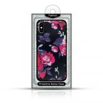 Pouzdro MFashion na Samsung A20s​ - 3D květy - černé