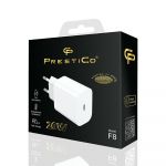 PrestiCo síťová nabíječka F8 USB-C 20W - bílá