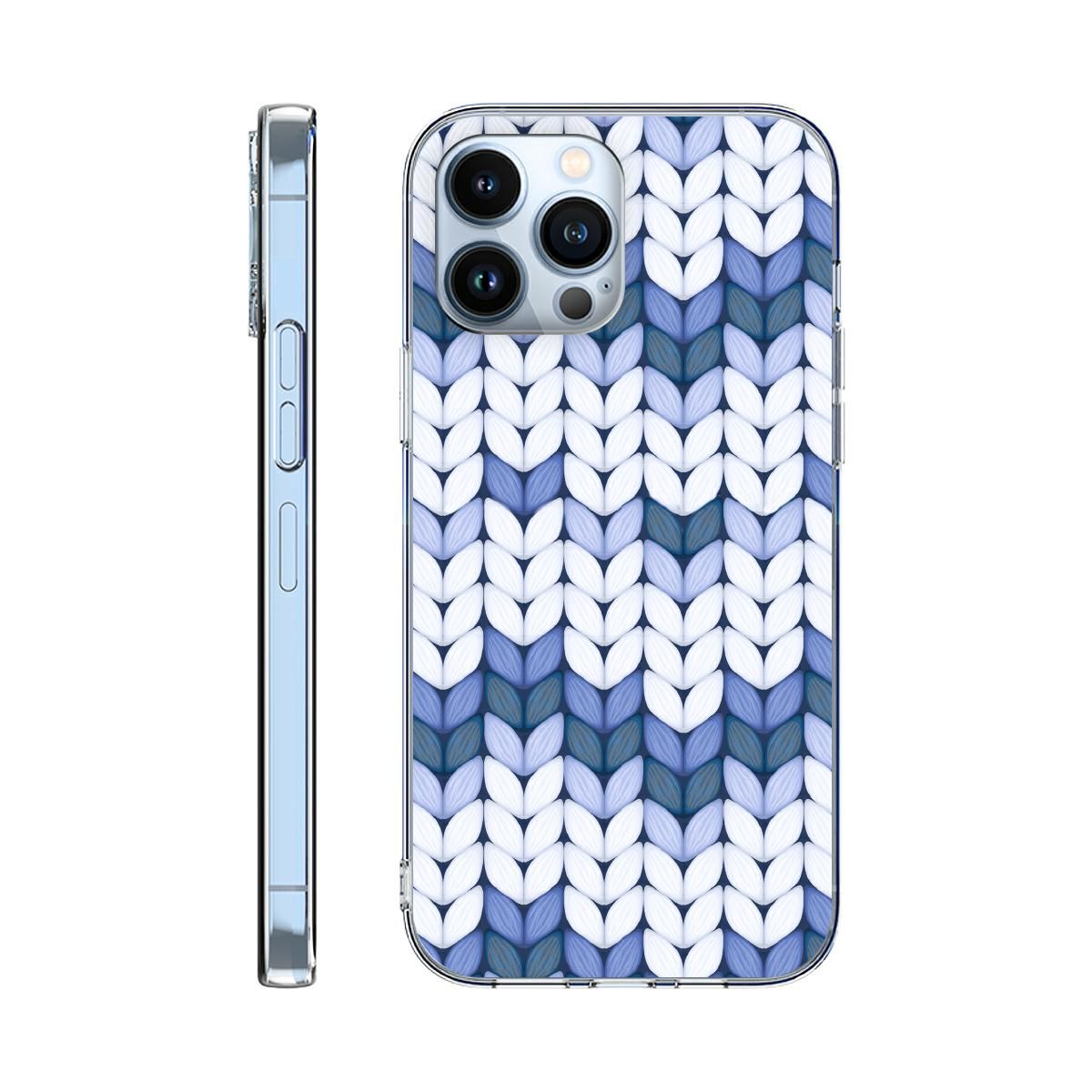 Pouzdro Jelly Case pro iPhone 12​ 6​,​1"​ - Paint W29 - modrobílé Jely Case
