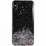 Pouzdro Glitter Jelly Case na iPhone 8 Plus - černé