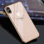 Pouzdro Kingxbar Case pro iPhone 11 Pro Max - Swarowski - stříbrné