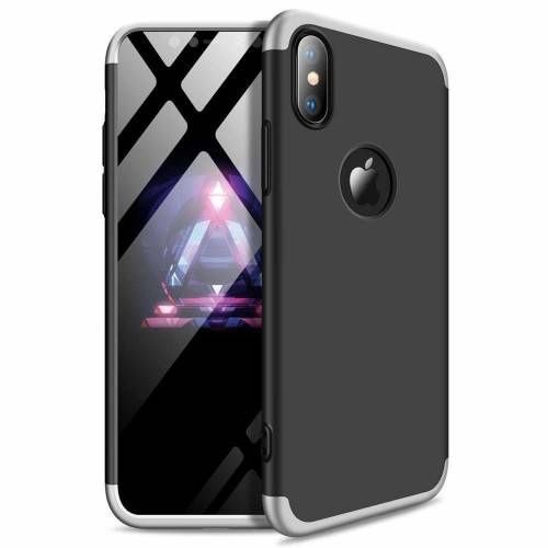 Pouzdro na iPhone XR - Case 360° - černostříbrné Global Technology
