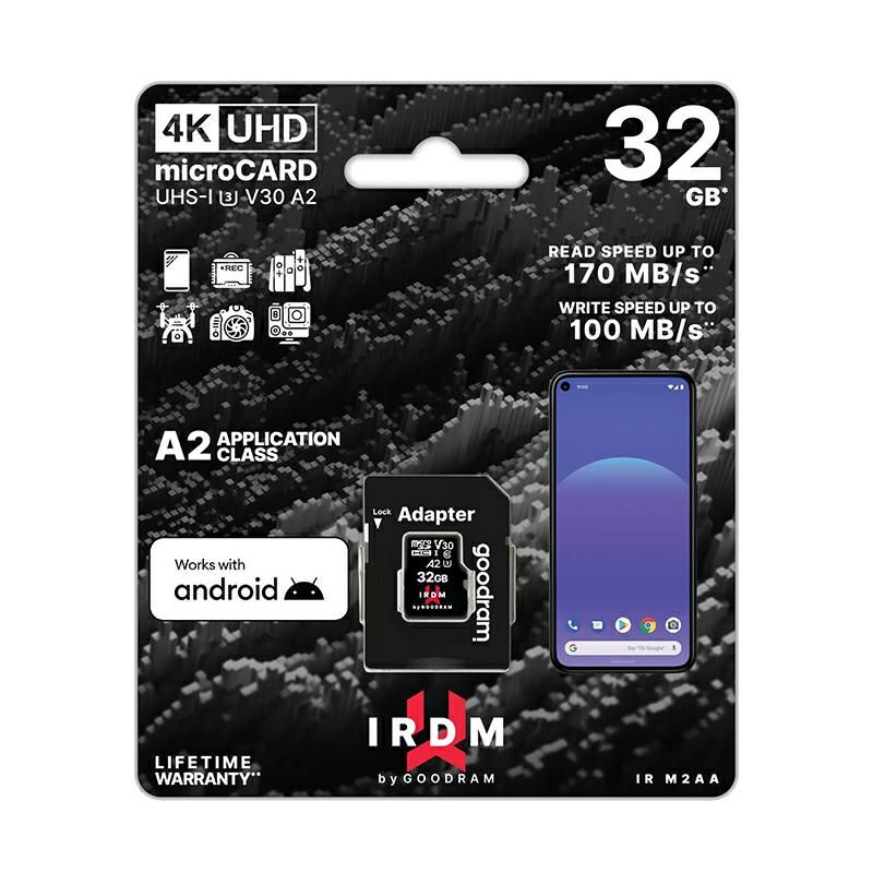 Paměťová karta Goodram IRDM​ 32GB​ V30​ 170MB​/​s​
