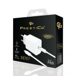 PrestiCo síťová nabíječka F8A​ USB​-​C​ PD​ 20W​ - bílá