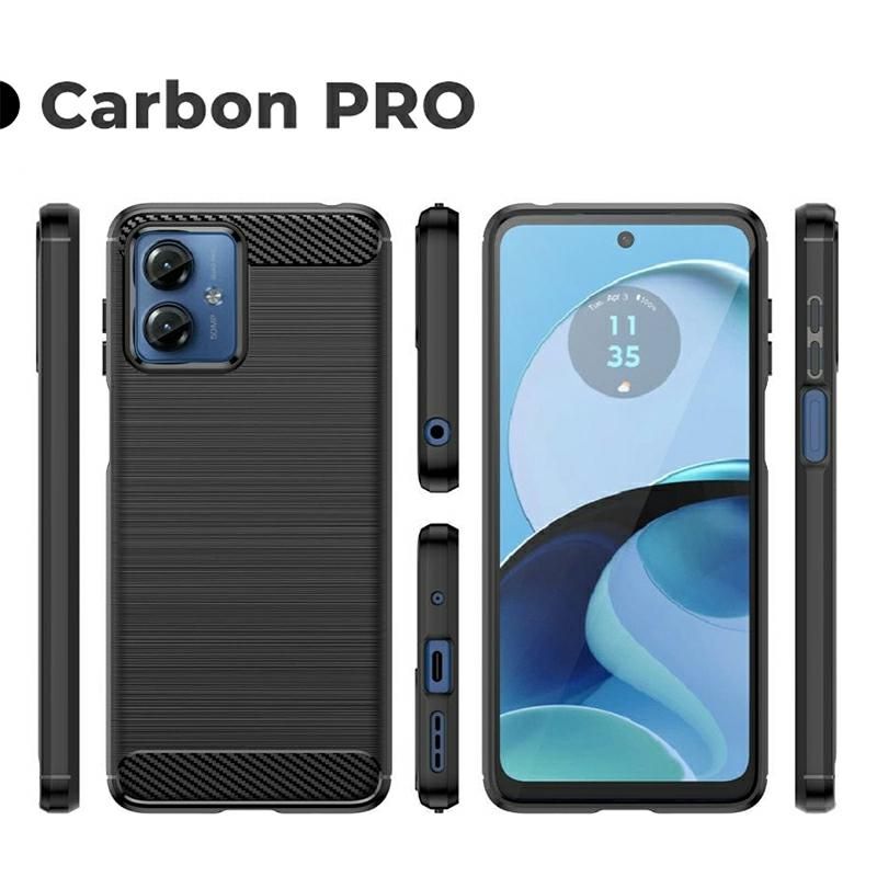 Pouzdro Jelly Case na Motorola Moto G84 5G - Carbon PRO - černé