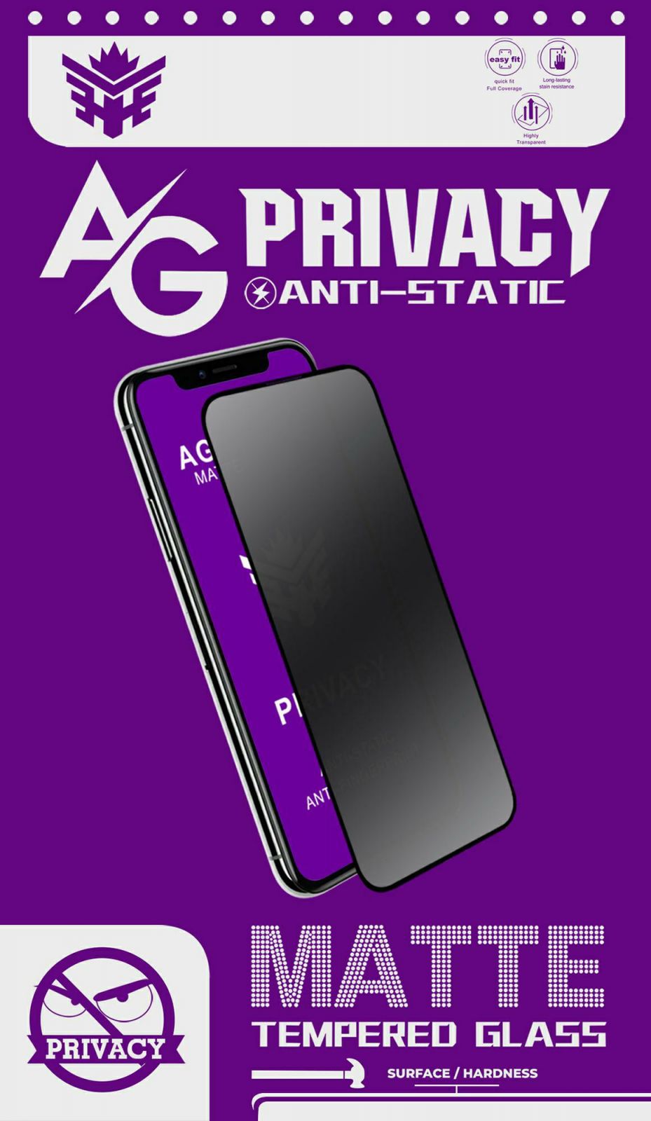 Privacy AG Matte sklo pro iPhone 15 Plus - čiré